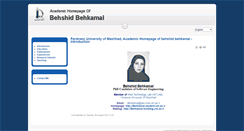 Desktop Screenshot of behkamal.student.um.ac.ir
