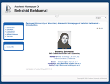 Tablet Screenshot of behkamal.student.um.ac.ir