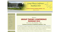Desktop Screenshot of groups2010.um.ac.ir