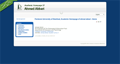 Desktop Screenshot of ahmad.akbari.student.um.ac.ir